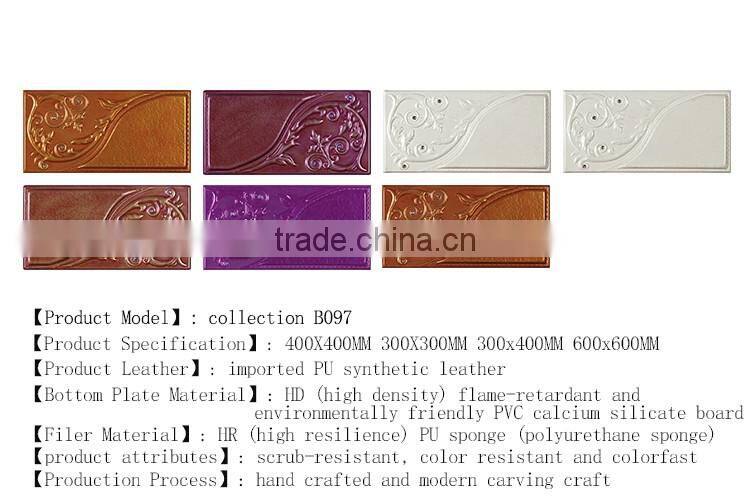 Best Hot Sale 3d Soft Leather Wall Covering TV Background Wall Panels Decorative TV Wall Panel