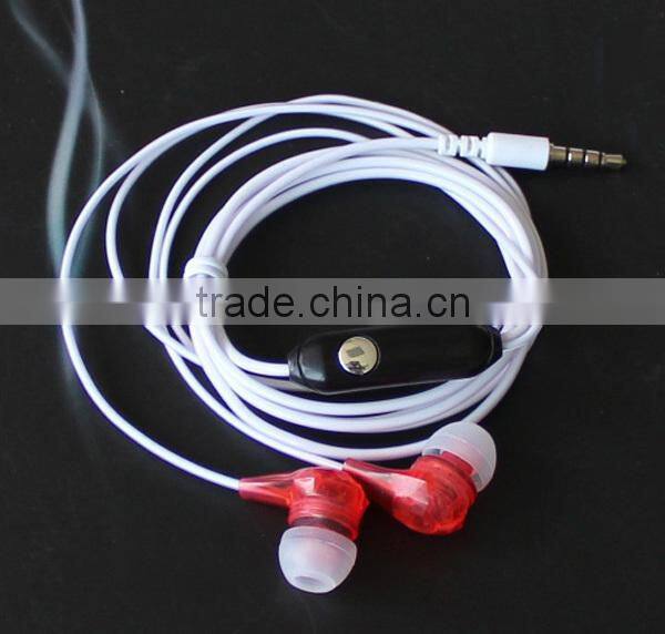 Transparent earphones with transparent cable