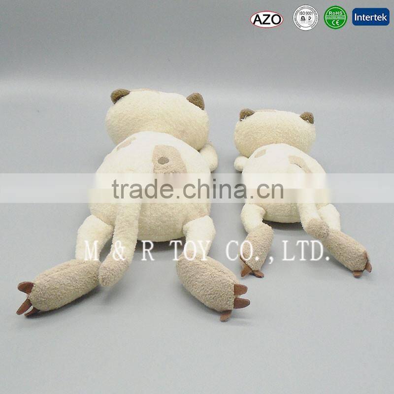 OEM Design White Plush Cat Toys with LOGO