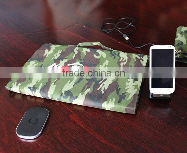 15W OEM foldable solar phone charger , solar battery charger