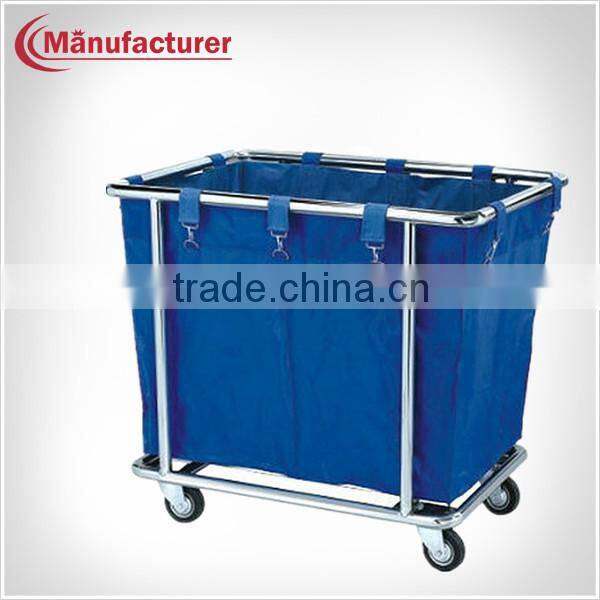 Stainless Steel Hotel Housekeeping Equipment/Hospital Cleaning Laundry Linen Cart