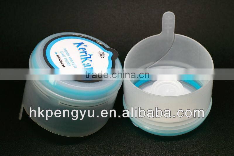 Foil labeled 5 Gallon Bottle closure with two step injection technology