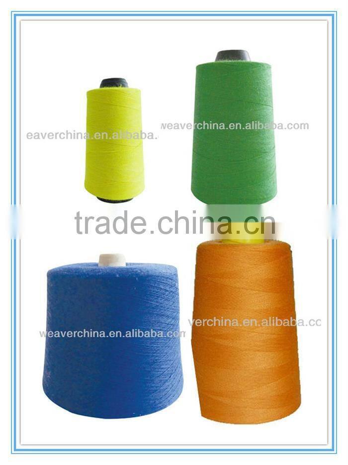 100% spum polyester yarn for sewing thread 24s/2 dyed