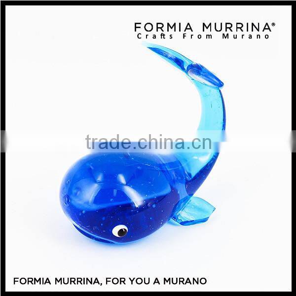 Home Decoration Glass Whale Vivid Animal Figurines