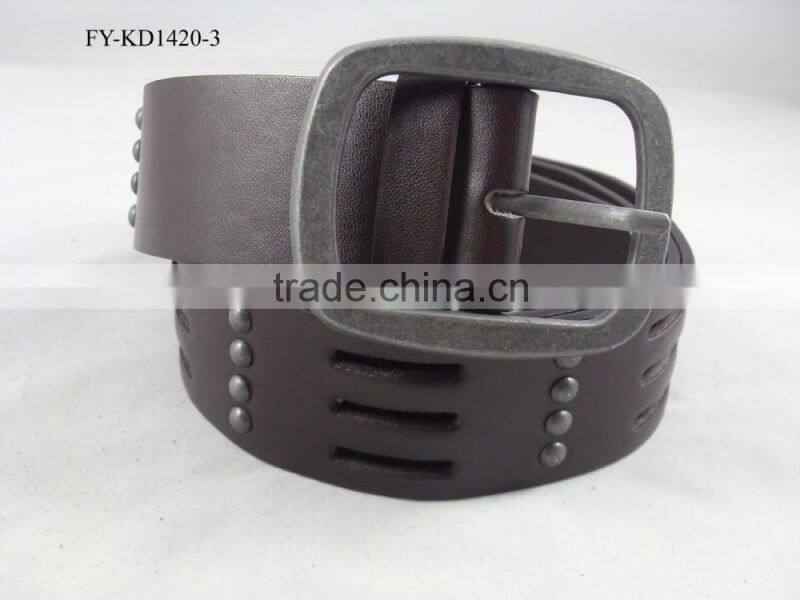 fake leather rivet belt for men