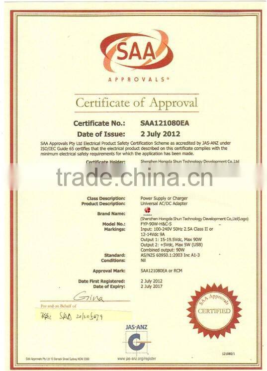 HUNDA Care Cigarette Lighter Socket Cable 90W Universal Laptop Battery Charger with 12 tips