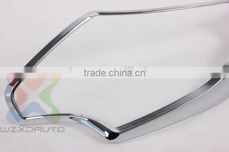 SET CHROME LH RH HEAD LAMP LIGHTS COVER FOR MITSUBISHI TRITON L200 2015 PICK UP PICKUP