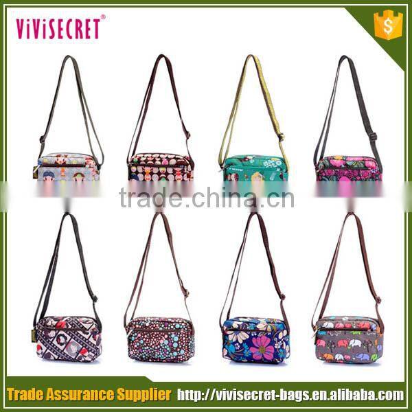 latest cell phone two sided flower pattern long strip woman shoulder bag