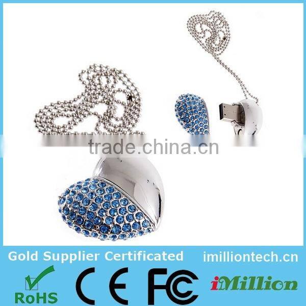 2016 promotion gifts metal heart decorative usb flash drive