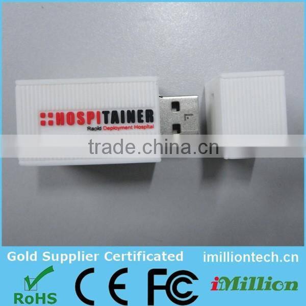 free samples custom logo 2gb 4gb 8gb 16gb 3D Cartoon soft pvc container usb flash drive