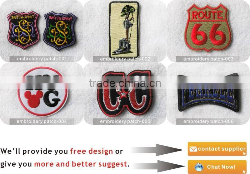 embroidered patch with adhesive back,custom stick-on embroidered patches