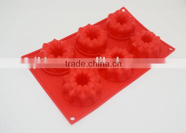 Silicone Microwave applicable flower shape pastry Cake Baking Pan