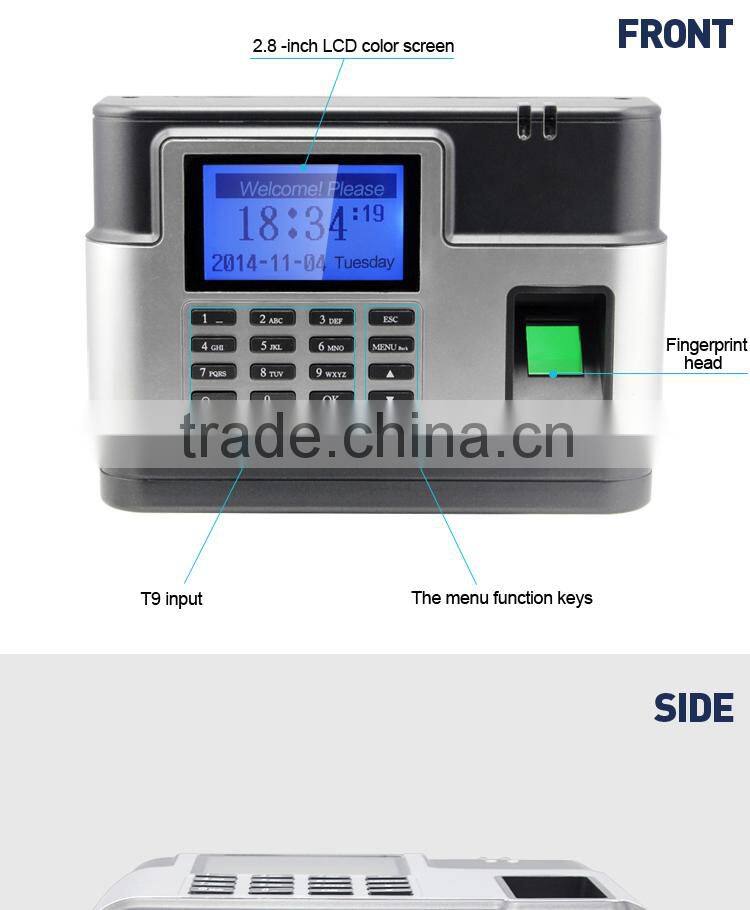 Ocean OC028 Finger Print Machine Biometric Time Attendance Employee Time Clock