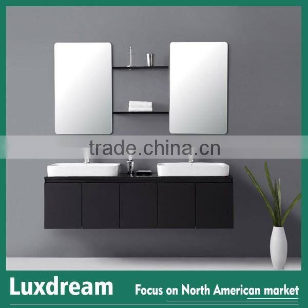Grey 60" european wall mount bathroom vanity cabinet
