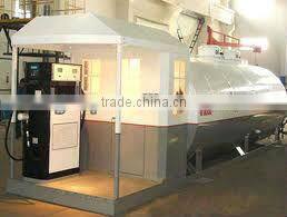 Containerized mobile filling station both for gasoline and diesel skid mounted mobile petrol station