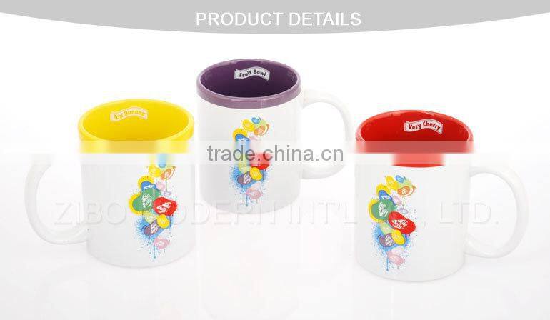 11oz stoneware straight ceramic mug with decal