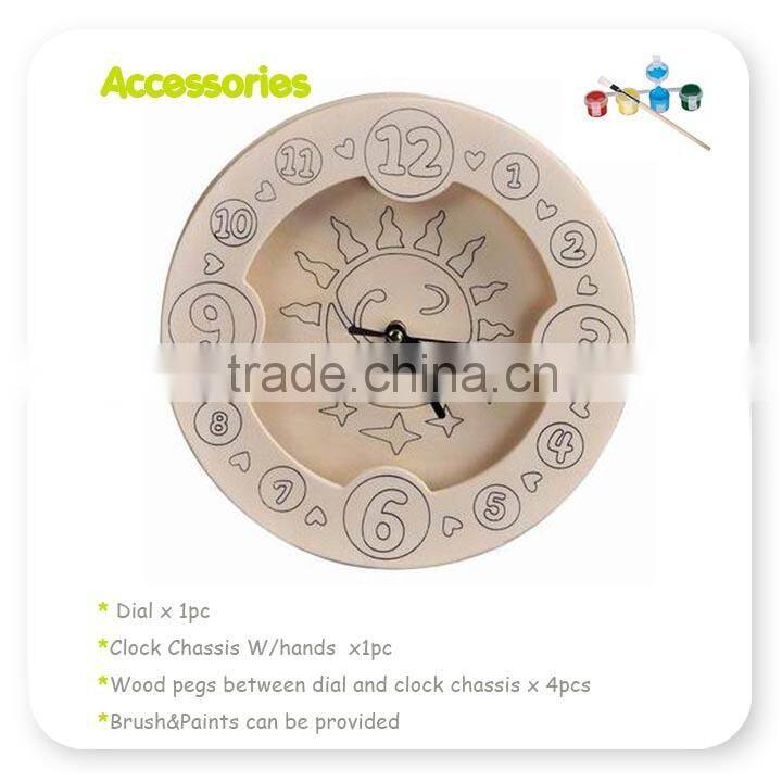 Educational Wood Toy Clock For Kids