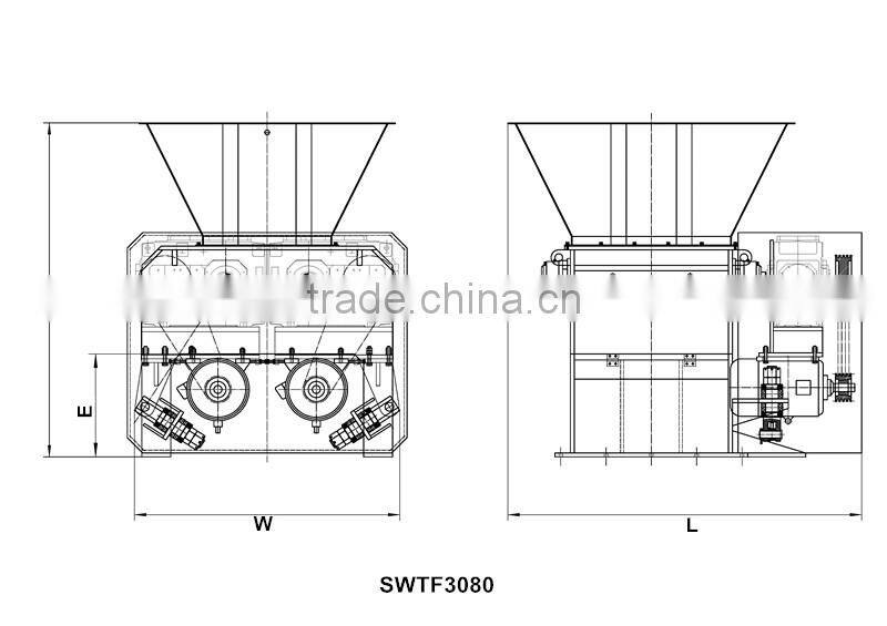High Quality with PE Film shredder/Plastic Film Shredder