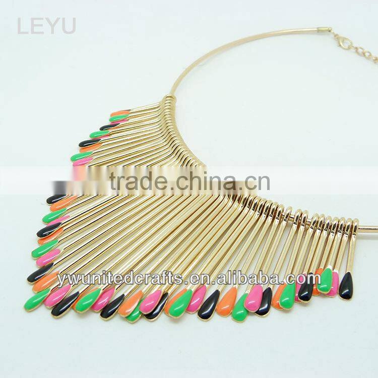 Custom fashion mini bib bubble necklace