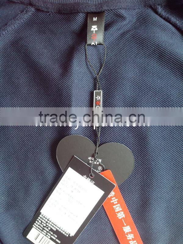 customized printed black paper cardboard clothes label