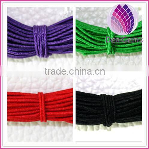 High quality hot sell larger wholesale colored elastic nylon material cord