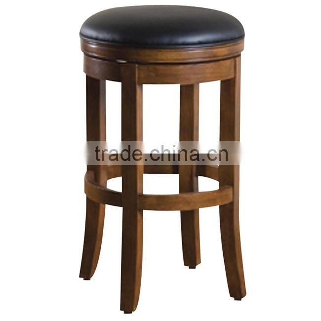 China furniture export sale antique wooden round bar stool no backrest