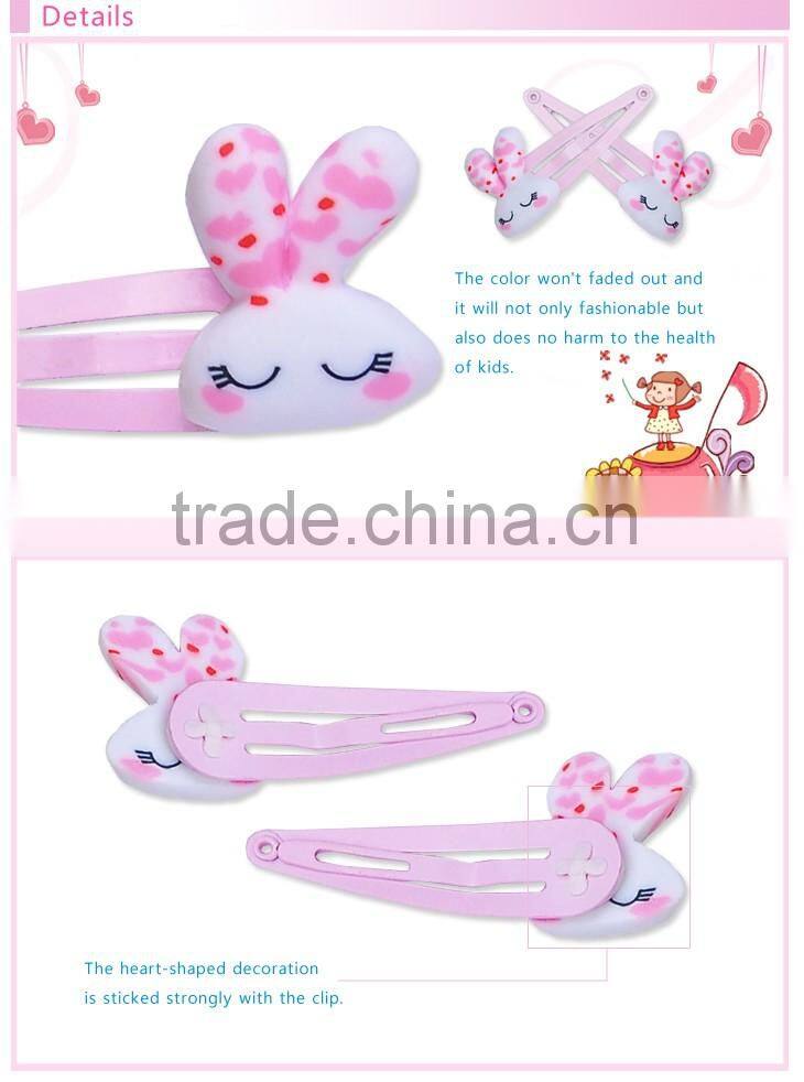 Kids Hair Clips Accessories with Rabbit character style