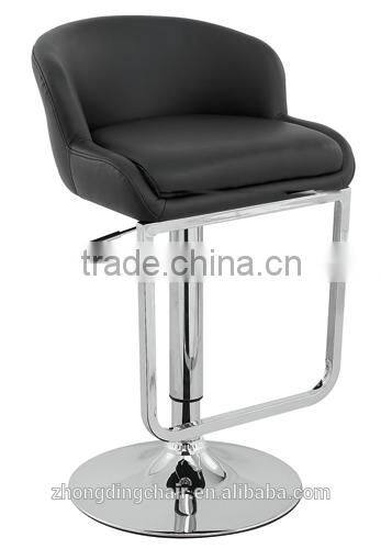 ZD-8058 Black adjustable bar chair with footrest