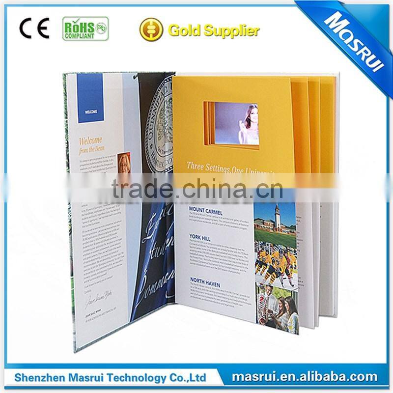 Bespoke 4.3'' Video Magazine LCD Greeting Card A4 Portrait Hard Cover