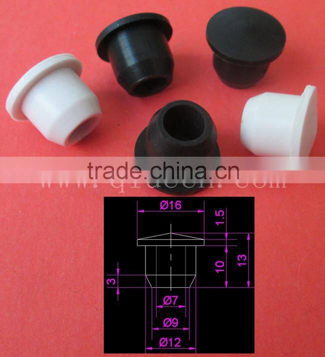 Impact Resisting Pole Endtip Rubber / Hit Resistant Small Rubber Sheath / 9.5mm Hole Pole Endcover Prpotector