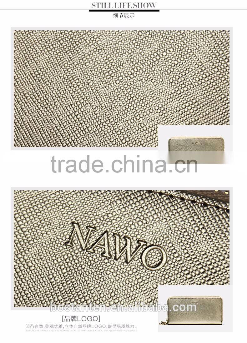 luxury evening party women zipper leather wallet fashion designer purse