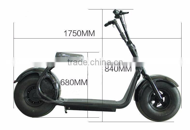 2016 Popular Harley Style Electric Scooter with Big Wheels