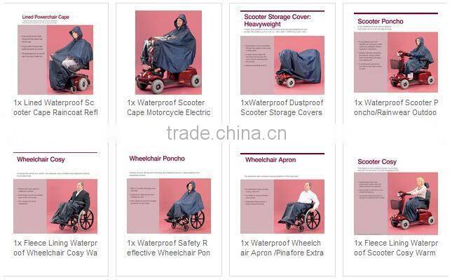 Cape Raincoat Reflective Tape Transparent Panel Powerchair Clothes Mobility Scooter Accessories