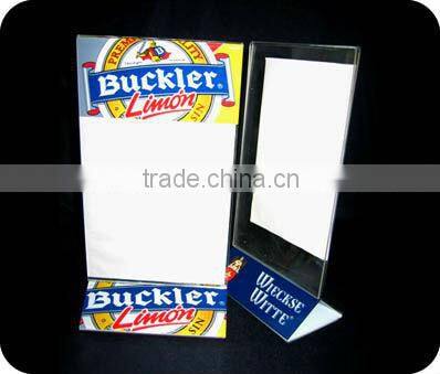 acrylic menu stand - slot in