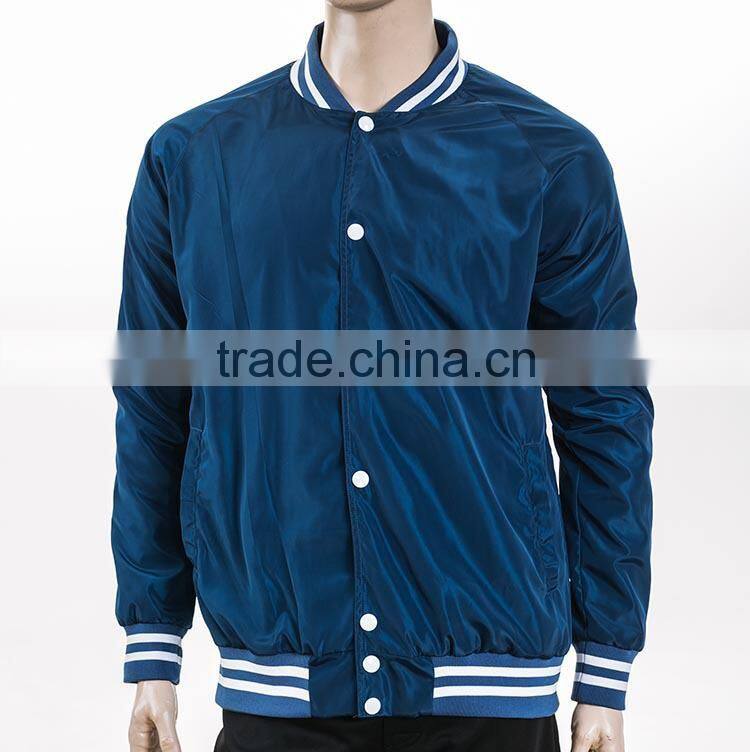 Wholesale Reflective Polyester Winter Jacket, Plain Baseball Jacket
