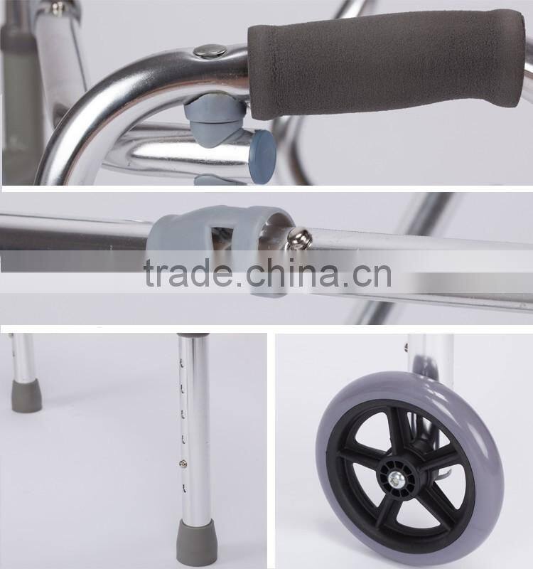 elderly walking aid support height adjustable rollator walker with wheels in frond