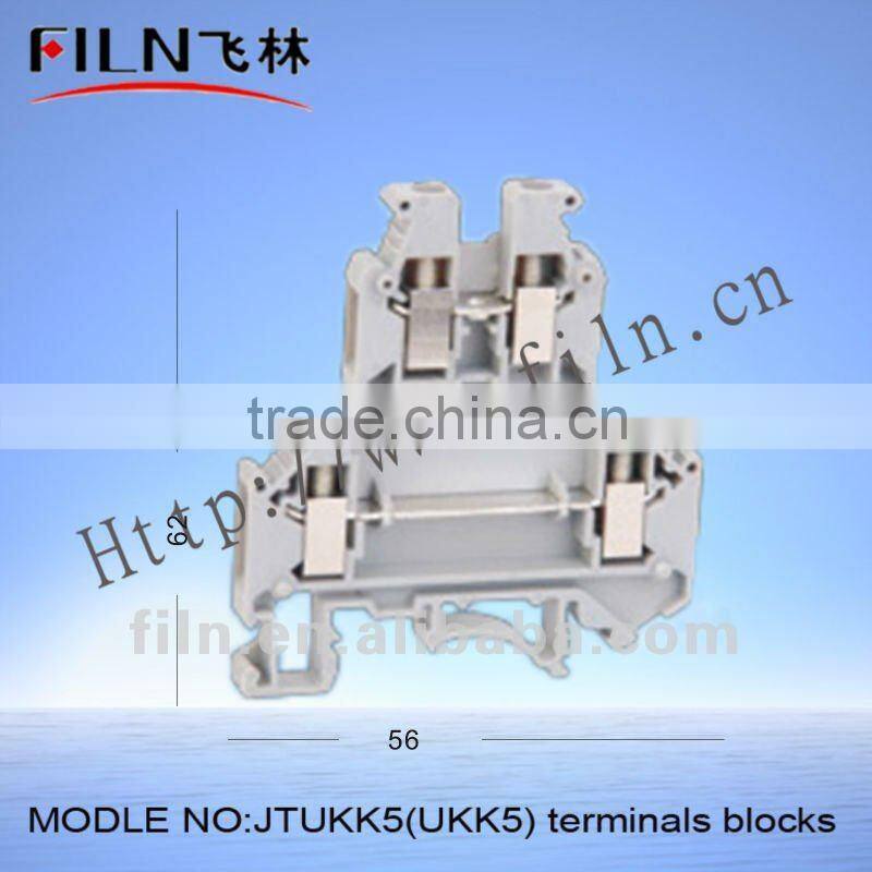White color screw type JTUKK5 busbar terminal block