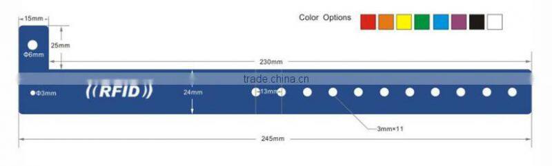 PVC UHF disposible rfid wristband, bracelet tag