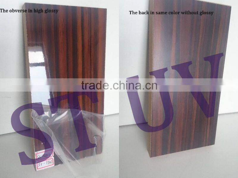 uv high gloss door panel in wood grain
