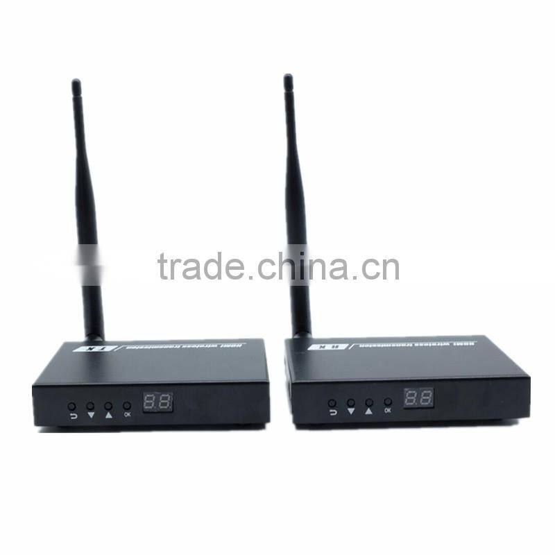 Wireless video audio transmission Wireless HDMI transmitter receiver 1080P wireless HDMI extender with loop out up to 50m/164ft