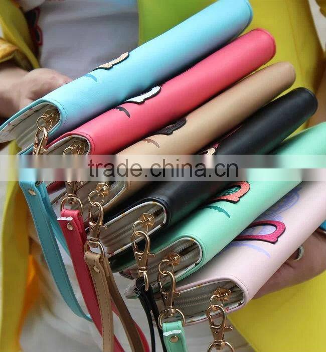 Cute Owl Glasses Hit Color Printing Korean Rounded Zipper Long Women Wallet New Fashion Ladies Clutch Card & ID Holders Purse