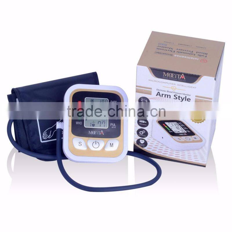 Portable Blood Pressure Monitor meters sphygmomanometer Upper Arm Blood Pressure Pulse Monitor Health care Monitors