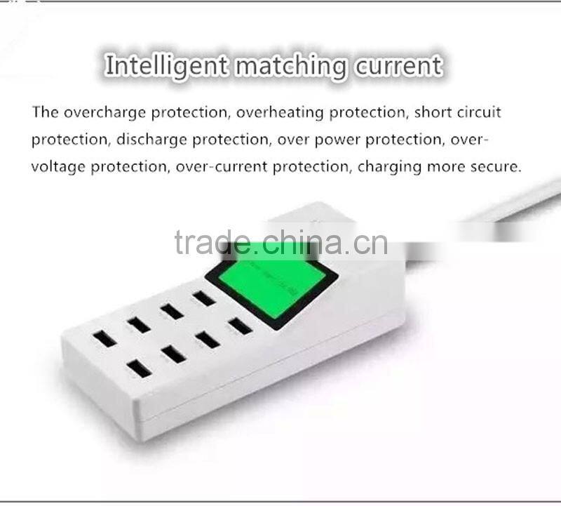 Wholesales USB socket EU/USA/AU/UK USB plug fast 8 port USB charger