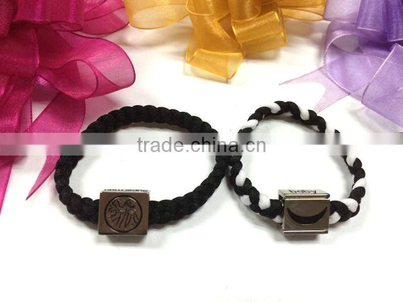 2015 polyester gilrs handle decoration with metal accessories