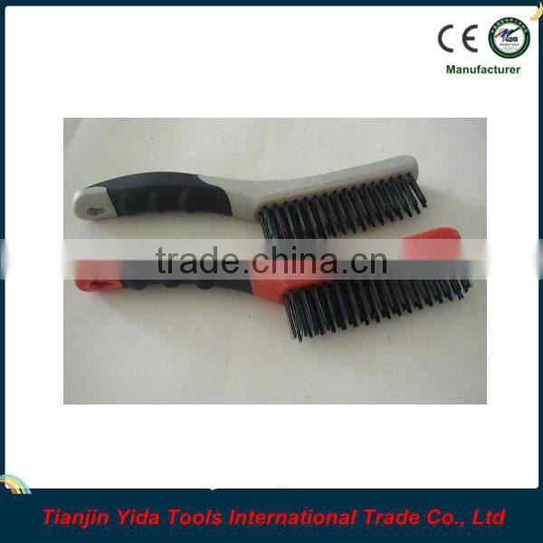 10" Two-colour Rubbery Steel Wire Brush