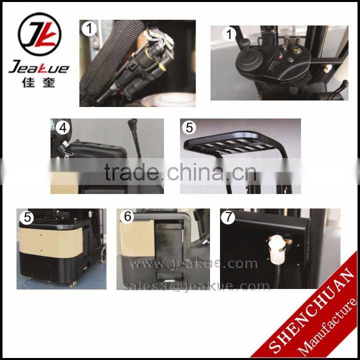 1 ton 1.5 ton Counterbalanced battery forklift truck three wheels electric forklift