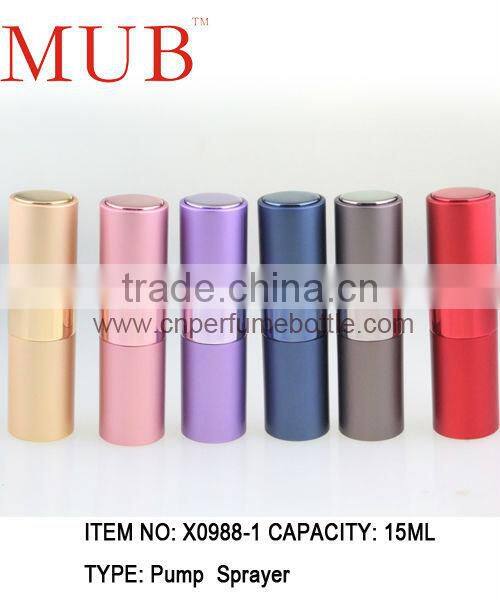 2014 Hot sale In Stock bottle aluminium perfume bottle atomizer
