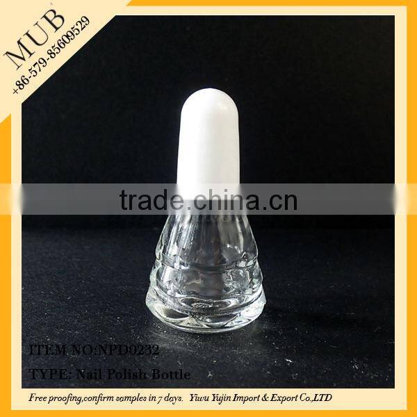 skull empty nail polish glass bottle