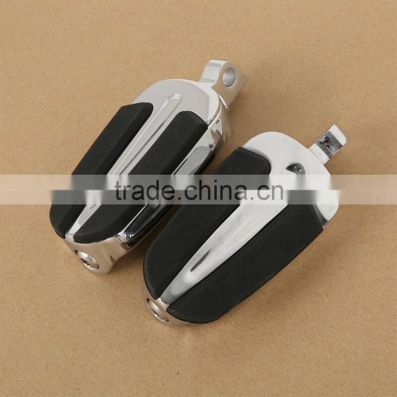 Chrome 10mm Male Mount-style FootPegs Footrests For Dyna Low Rider FXDL