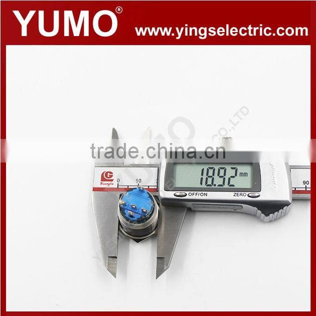 ABS19S-P22-E metal push button 19mm 12VDC momentary metal push button